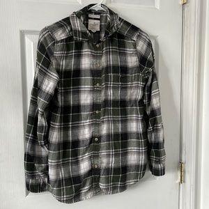 AE Green and White Flannel